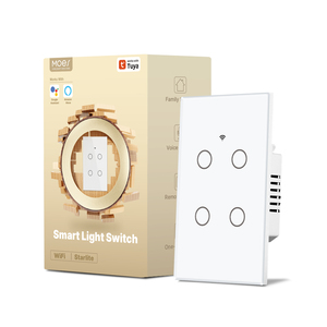 Interrupteurs muraux intelligents à télécommande modernes 2 gang 3 gang Tuya WiFi pour les maisons MOES <span class=keywords><strong>NOVA</strong></span> Fabricant d'usine - Product Image 1