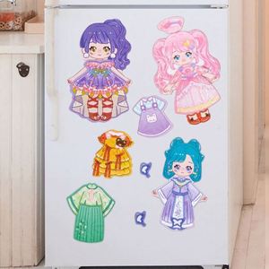 Jouets pour filles : Poupées magnétiques à habiller, Puzzles aimantés pour réfrigérateur, Thème Princesse, pour jeu d'imitation, cadeau d'anniversaire et activité de voyage - Product Image 2