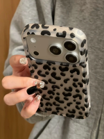 Coques de téléphone à imprimé léopard, tendance, coque pour iPhone IMD pour 14 15 16 17 Promax, esthétique haut de gamme