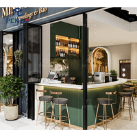 Meubles de restaurant en bois et marbre pour café et restaurant, ensemble table et chaises, banquette, canapé, sièges en cabine