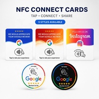 Autocollant NFC carré ou circulaire pour avis Google, carte de commentaires personnalisée en acrylique pour avis clients, idéal pour les petites entreprises