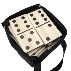 Ensemble de jeu 28 tuiles double 6 dominos (pips/points) grande taille