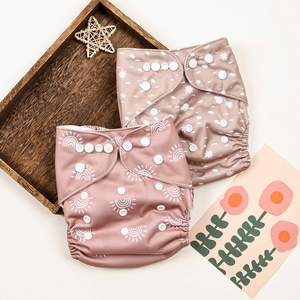 OEM ปรับนํามาใช้ใหม่ล้างทําความสะอาดได้สบายผ้าอ้อมเด็กผ้าอ้อมกระเป๋าผ้า - Product Image 1