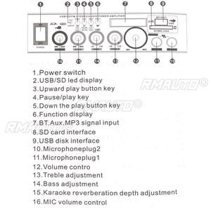 800W 12V220V HIFI 2CH Car Audio <b>Stereo</b> Power Amplifier bluetooth FM Radio Home Theater Amplifiers Music Subwoofer Sound <b>System</b> - Product Image 4