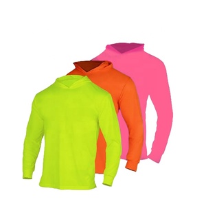 Bông và polyester <span class=keywords><strong>Hi</strong></span> <span class=keywords><strong>VIS</strong></span> bảo hộ lao động dài tay áo màu hồng an toàn Áo sơ mi với hoodie cho nam giới phụ nữ - Product Image 1