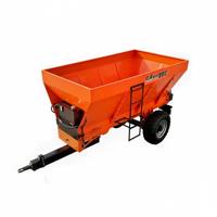 Esparcidora de abono orgánico de alta eficiencia con doble barrena vertical remolcada para agricultura, compost y lodos