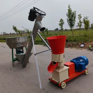 Weiwei feed processing feed pellet crusher mixer 100-500kg/h corn grinder grass powder