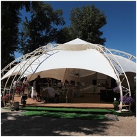 Cobertizos de estructuras de membrana de tela extensible para exteriores de diseño moderno personalizados por material de PTFE PVDF de fábrica para hoteles, escuelas, gimnasios