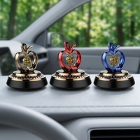 Diffuseur de parfum solaire pour voiture, aromathérapie pomme, pour tableau de bord, accessoires de voiture, parfum d'ambiance pour automobile