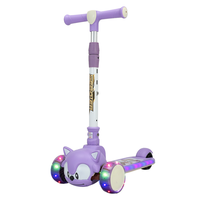 Trottinette à trois roues en plastique pour enfants, avec musique et lumières, design mignon, prix bas, puissante, vente en gros directe usine