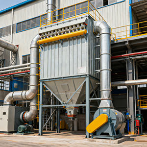 Nouveau dépoussiéreur à poches à pulvérisation autonome - Résistant aux hautes températures, efficacité de filtration de 99,99 %, en acier au carbone pour applications de sablage - Product Image 2