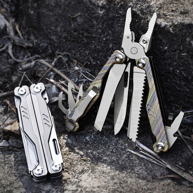Professional Titanium Multitool With CNC Machined Head 440A Blades for EDC and Outdoor Activities
