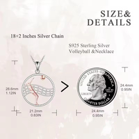 Collier pendentif joueur de volley-ball en argent sterling 925, charmant bijou sportif pour femmes et filles, cadeau idéal pour camarade de l'équipe