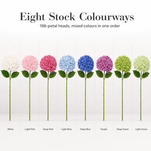 Joho Hortensia Artificial de Tallo Grande con 196 Pétalos, Tacto Real, Esfera de Flores, Ramas con Borlas de Vellón y Muselina, Lujo Suave y Moderno para Manor - Product Image 5
