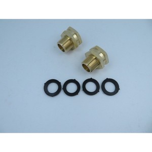 Adaptateur de tuyau d'arrosage en laiton américain, connecteur rapide, tuyau d'eau en métal pour l'irrigation, la cuisine, 3/4GHT à 1/2NPT - Product Image 1