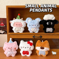 Boneka Hewan Lucu Buatan Tangan Asli, Gantungan Ransel, Gantungan Kunci, Mainan Kecil Dekoratif, Pesona Hewan Peliharaan yang Menggemaskan