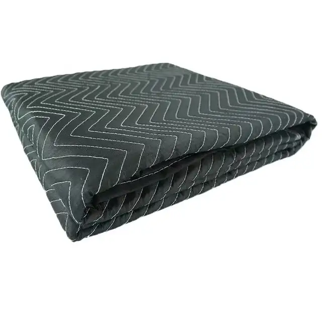 Professional Quilted Shipping Furniture Blankets Polyester Material 80" x 72" Moving Blankets For Moving and Storage