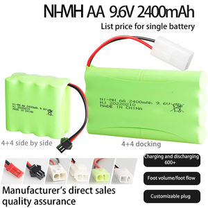 Batterie <span class=keywords><strong>rechargeable</strong></span> NiMH haute capacité 9,6 V 2400 mAh pour voitures électriques de course tout-terrain RC avec longue autonomie - Product Image 2