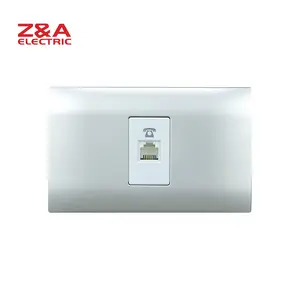 AH2109.MSLV AH Series Matte Silver color ZA Z&A Electric Wall Socket