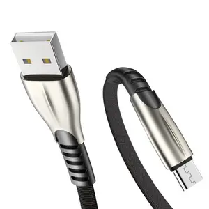 신제품 2019 1 m/2 m 5 V/2.4A 빠른 충전 데이터 케이블 플랫 리본 마이크로 usb 충전기 케이블