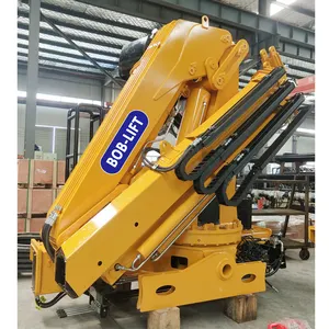 China Super Low-Priced BOB-LIFT Hydraulic Knuckle Boom Truck Mounted Crane 1~3~10~25 Ton Mobile Crane For Sales