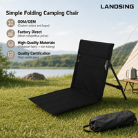 Chaise pliante légère pour usage extérieur, fabrication directe d'usine, ODM OEM, tissu polyester, avec sac de rangement