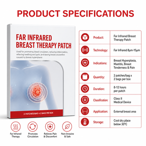 Parche Médico de Infrarrojos Lejanos para el Cuidado Mamario, Alivio de la Hiperplasia Mamaria, Terapia Calmante para el <span class=keywords><strong>Dolor</strong></span> de <span class=keywords><strong>Mastitis</strong></span> Persistente - Product Image 6