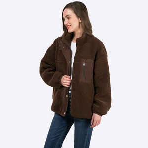 <span class=keywords><strong>Veste</strong></span> chaude personnalisée avec poches zippées pour femmes, manteau en <span class=keywords><strong>velours</strong></span> côtelé, vestes patchwork pour femmes - Product Image 6