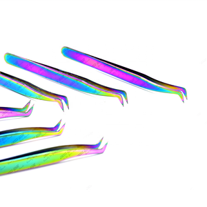 Nuevas pinzas para pestañas de etiqueta privada, pinzas para extensión de pestañas, empuñaduras de puntas de fibra personalizadas, pinzas para pestañas con punta de fibra de volumen recto - Product Image 3