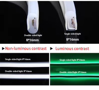 Lumières néon 220V 8*16mm 100m Bande lumineuse LED flexible imperméable pour extérieur Smd2835 120leds Lumières néon multicolores