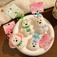Porte-clés en peluche de dessin animé, pendentif de sac en forme de poupée douce et mignonne, accessoire promotionnel, vente en gros