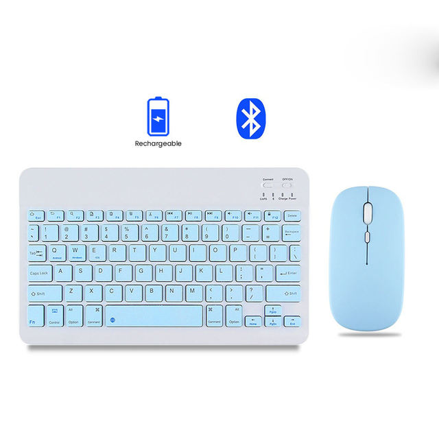 Tablet PC Blue-tooth Keyboard Mini Wireless Keyboard Mouse Keycaps Rechargeable for ipad Phone Laptop Keyboard
