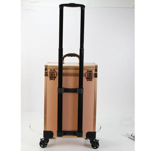 المتداول القطار حالة المحمولة مواد تجميل احترافية ماكياج حالة السفر الألومنيوم الفنانين والمجوهرات تخزين حالة مستحضرات التجميل - Product Image 3