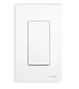 Interruptor de Botón Pulsador de 3 Vías/Un Solo Polo MOES Star Ring Tuya WiFi, Requiere Cable Neutro, Control Remoto por Aplicación, Control por Voz con Alexa y <span class=keywords><strong>Google</strong></span> - Product Image 1