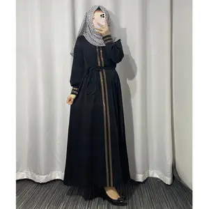 Islamic Design Embellished Stone And Bead Abaya Formal And Occasion Wear Stylish Burka Muslim Rhinestone Dress Middle East Dubai