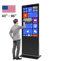 Tótem Digital Vertical con Pantalla Táctil de 43, 50, 55 y 65 Pulgadas para Interiores, Kiosco de Señalización Digital, Pantalla Publicitaria para Elevadores y Metro