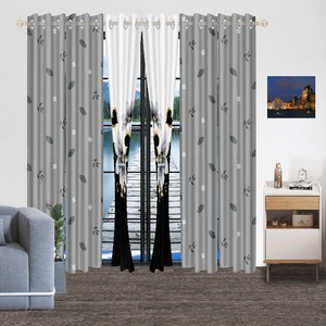 Tùy chỉnh thiết kế hiện đại Cửa sổ phẳng Rèm cửa với Tieback valances cho phòng khách cửa sổ mặc quần áo - Product Image 6