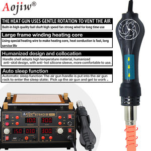 Nouvelle table de soudage à air chaud 4 en 1 Aojiw 8784D 3A Alimentation CC Écran séparateur Station de soudage pour réparation de téléphones mobiles - Product Image 3