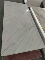 Paneles de Pared de PVC WPC Resistentes al Fuego, Impermeables, con Protección UV, Efecto Mármol, Fáciles de Instalar, para Decoración Interior Moderna de Escaleras y Baños