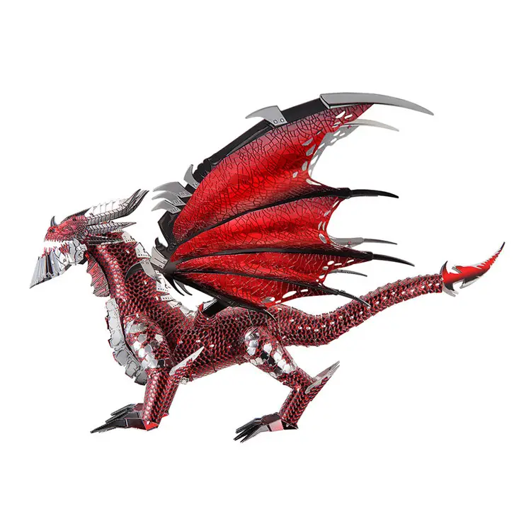 Piececool 3D metal model kits THE BLACK DRAGON educational puzzle 3d puzzle 3d animal puzzle best for gifts and decoration