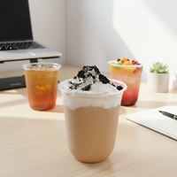 Fabricant de gobelets à emporter ZFCUP, matériau PET, gobelets jetables à paroi simple de 400 ml, écologiques, de qualité alimentaire, pour boissons glacées, café, boissons froides