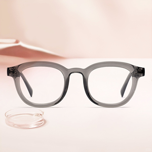 Retro Acetate <strong>Glasses</strong> Transparent Grey Optical <strong>Glasses</strong> Frame for Unisex <strong>Korean</strong> Style Unisex Eyewear Hot Eyeglasses Frame - Product Image 1