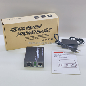 Convertidor de Fibra Óptica a Ethernet, Convertidor de Fibra Óptica a RJ45 con 1 Ranura SFP, Apto para Transceptor de Módulo SFP de 1.25G SMF MMF - Product Image 1