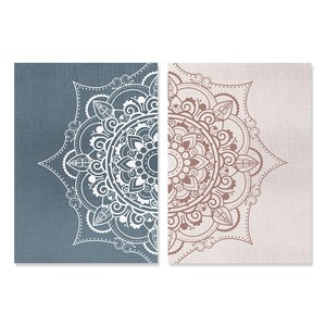 2 pezzi <span class=keywords><strong>Mandala</strong></span> floreale Beige colori neutri Boho stampa artistica su parete pittura Poster immagine soggiorno casa decorazione d'interni - Product Image 6