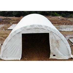 Naturopathe Tente dôme en PVC à cadre métallique Traité sous pression Entrepôt de stockage en bois Abri avec conception en arc - Product Image 1