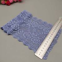 Meilleure vente transfrontalière en stock : Bordure en dentelle élastique au crochet en nylon-spandex de 15 cm de large, dentelle pressée