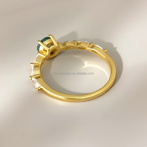 Nature Inspired Classic Brass Gemstone <b>Ring</b> with Round Cut Natural <b>Moss</b> <b>Agate</b> Silver Plated Healing for Women - Product Image 3