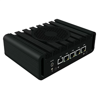 BKHD AMD Ryzen Embedded R2314 4 LAN 2.5G Mini PC Industri Intel I226V Edge Gateway