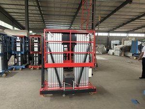 छोटी इलेक्ट्रिक लिफ्ट तालिका एल्यूमीनियम एकल मस्तूल हवाई काम बिजली लिफ्ट मंच के लिए रखरखाव - Product Image 5