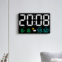 Horloge murale météo multifonctionnelle et colorée Design unique avec caractéristiques de prévision de l'heure et de la température